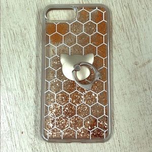 iPhone 7 Plus Casetify Glitter Case - Gold Chrome